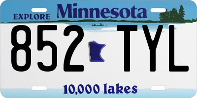 MN license plate 852TYL