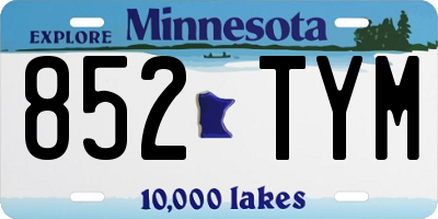 MN license plate 852TYM
