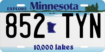 MN license plate 852TYN