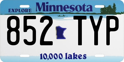 MN license plate 852TYP
