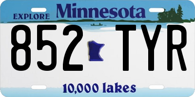 MN license plate 852TYR