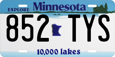 MN license plate 852TYS