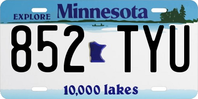 MN license plate 852TYU