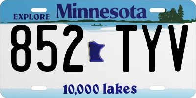 MN license plate 852TYV