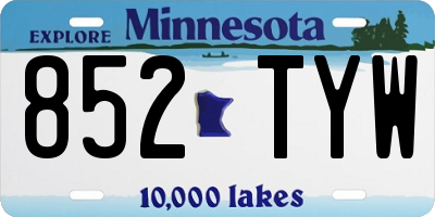 MN license plate 852TYW