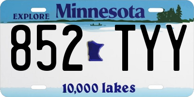 MN license plate 852TYY