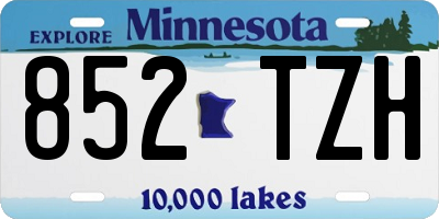 MN license plate 852TZH