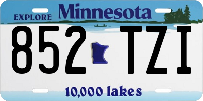 MN license plate 852TZI