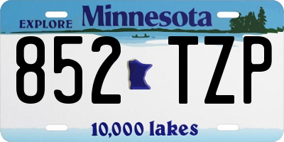 MN license plate 852TZP