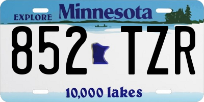 MN license plate 852TZR