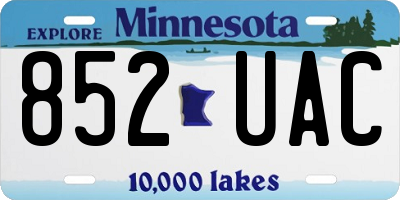 MN license plate 852UAC