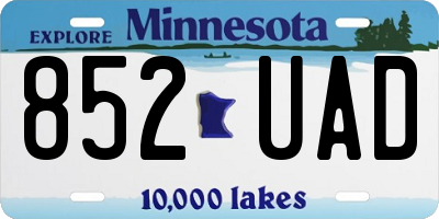 MN license plate 852UAD