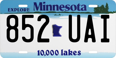 MN license plate 852UAI