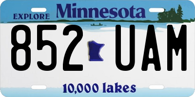 MN license plate 852UAM