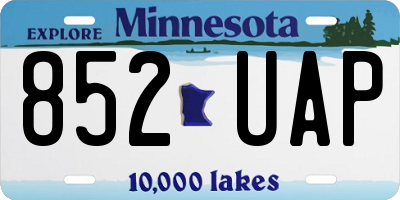 MN license plate 852UAP
