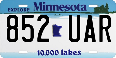 MN license plate 852UAR