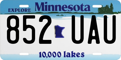 MN license plate 852UAU