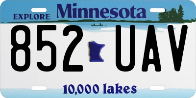 MN license plate 852UAV