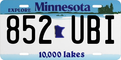 MN license plate 852UBI