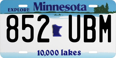 MN license plate 852UBM