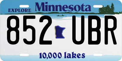 MN license plate 852UBR