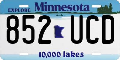 MN license plate 852UCD