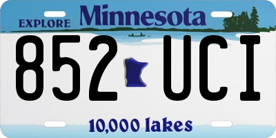 MN license plate 852UCI