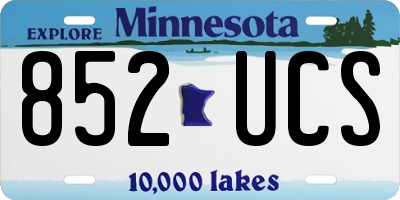 MN license plate 852UCS