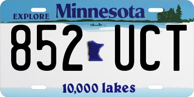 MN license plate 852UCT