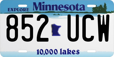 MN license plate 852UCW