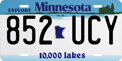 MN license plate 852UCY