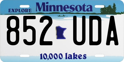MN license plate 852UDA