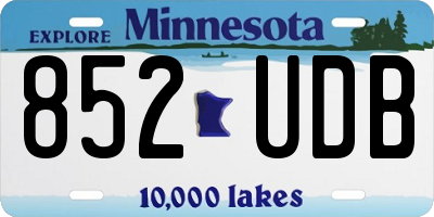 MN license plate 852UDB