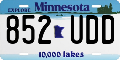 MN license plate 852UDD