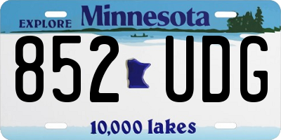 MN license plate 852UDG