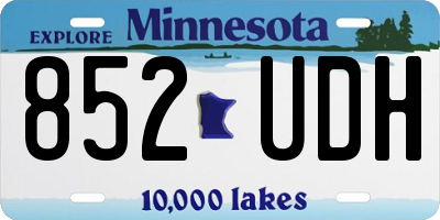 MN license plate 852UDH