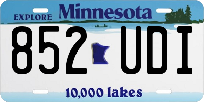 MN license plate 852UDI