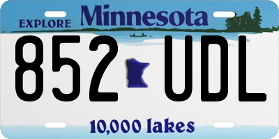 MN license plate 852UDL
