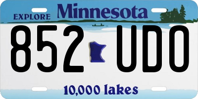 MN license plate 852UDO