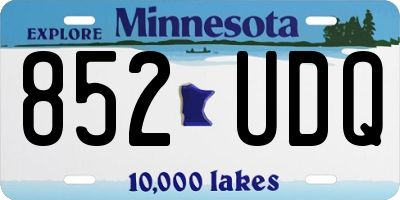 MN license plate 852UDQ