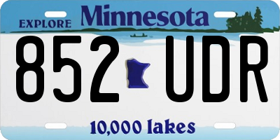 MN license plate 852UDR
