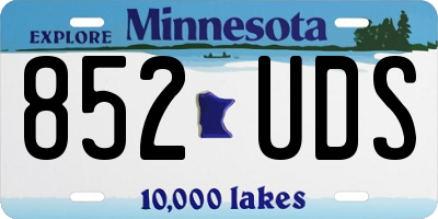 MN license plate 852UDS
