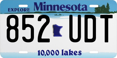 MN license plate 852UDT