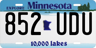 MN license plate 852UDU