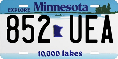 MN license plate 852UEA