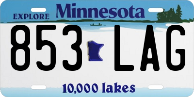 MN license plate 853LAG