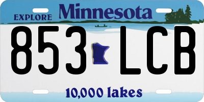 MN license plate 853LCB