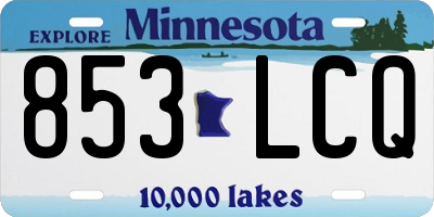 MN license plate 853LCQ