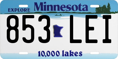 MN license plate 853LEI