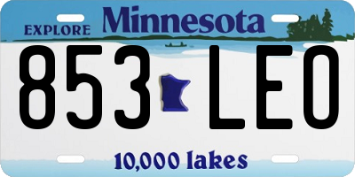 MN license plate 853LEO